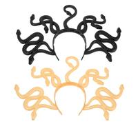 DECORNIJIA 2pcs Snake Headband Halloween Medusa Hair Bands Lightweight Flexible Headpiece for Womens Cosplay Party Costume Accessories