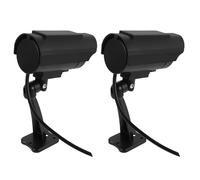 DECORNIJIA 2pcs Solar-powered Simulated Camera Light for Outdoor Security Fake Cctv Dummy Cameras Light Function for Home Office Shop and Garage Use