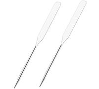 DECORNIJIA 2pcs Stainless Steel Makeup Mixing Rods for Foundation and Nail Art Multifunctional Cosmetic Stirring Sticks with Smooth Surface for Blending Pigments and Polishes