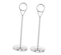 DECORNIJIA 2pcs Stainless Steel Table Number Holders with Mirror Finish Secure Place Card and Memo Note Clips for Weddings Restaurants Birthdays Elegant Stand for Event Organization