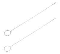 DECORNIJIA 2pcs Stainless Steel Turner Hooks for Knitting Accessories Latch End Crochet Tool for Turning Bias Tubing Buttoning String Belts DIY Sewing Craft Supplies