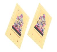 DECORNIJIA 2pcs Tai Sui Copper Amulet Card Feng Shui Wealth Lucky Charms Zodiac Protection Plaque for Horse Year Success Harmony Safety