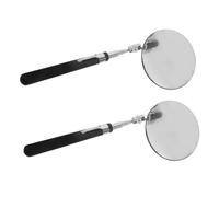 DECORNIJIA 2pcs Telescoping Vehicle Inspection Mirrors with Large Convex Lenses Extendable Flexible Design for Automotive and Mechanical Repairs Portable Lightweight Tool with Textured Grip