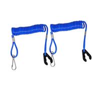 DECORNIJIA 2pcs Thickened Boat Engine Safety Lanyards Emergency Stop Cord Harness for Motor Boats and Various Ships Blue Safety Kill Switch Cords for Quick Shutoff