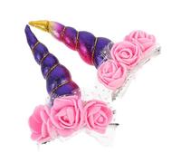 DECORNIJIA 2pcs Unicorn Horn Hair Clips for Cartoon Hairpins Adorable DIY Hair Accessories in Bright Colors for Parties and Daily Wear