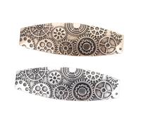 DECORNIJIA 2Pcs Vintage Metal Hair Barrette Clips with Floral Pattern Decorative Hairpins for Women and Stylish Accessories for Party Wedding Daily Wear Silver Gold