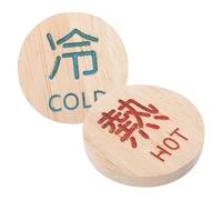 DECORNIJIA 2pcs Water Marking Signs Hot Cold Labels for Restaurant Hotel Caution Water Signs Lightweight Notice Plaques for Home and Commercial Use