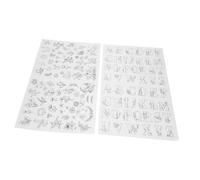 DECORNIJIA 2pcs Water Soluble Embroidery Patterns DIY Sewing Stabilizer for Hand Stitching Alphabet Shaped Templates Suitable for Canvas Quilts Applique and Woven Knits Craft Projects