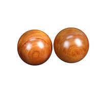 DECORNIJIA 2Pcs Wooden Exercise Balls Hand Therapy Muscle Stretch Balls for Relaxation Fitness Hand Strengthening Durable Massage Balls for Home Gym