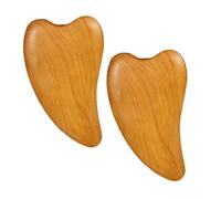 DECORNIJIA 2pcs Wooden Gua Sha Facial Massage Scraping Plates for Muscle Relief and Skin Elasticity Lightweight Therapy Tools for Face Relaxation Portable Natural