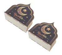 DECORNIJIA 2pcs Wooden Napkin Holder for Kitchen Table Rustic Wood Napkin Organizer Upright for Ramadan and Eid Dinner Parties Home and Kitchen 4.7x4.7x2.4