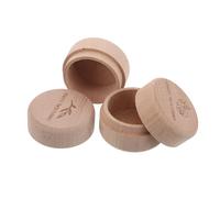 DECORNIJIA 2PCS Wooden Umbilical Cord Keepsake Box Compact Hair Lost Teeth Organizer Engraved Memory Storage for Christening Shower and Milestone Keepsakes