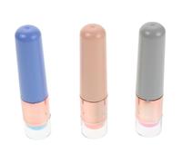 DECORNIJIA 3 Pcs Silicone Nail Chrome Applicator and Nail Stamper Tool with Soft Flexible Brush Heads Portable for French Tips and Powder Application in Sky Blue Tangerine and Grey