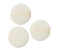 DECORNIJIA 3 Pcs Ultra Soft Plush Dusting Powder Puff for Body Comfortable Short Makeup Applicator White Talcum Powder Pads