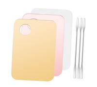 DECORNIJIA 3 Sets Makeup Mixing Palettes with Spatulas Acrylic and Metal Mixing Plates for Foundation and Eyeshadow Blending for Professional Makeup Artists and Daily Use