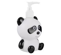 DECORNIJIA 300ml Kids Cartoon Panda Soap Dispenser with Press Pump Design, Plastic Liquid Lotion Bottle for Bathing and Liquid Storage, Easy to Use Adorable White Container for Bathroom