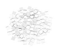 DECORNIJIA 300pcs Silver Mosaic Tiles Self Adhesive Flat Back Glass Squares for DIY Craft Projects Jewelry Art Decoration Home Wall and Furniture Embellishment