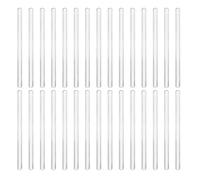 DECORNIJIA 30PCS Clear Glass Stirring Rods with Round Head Solid Mixing Sticks for Beauty DIY Lip Balm Facial Mask Laboratory Testing Multi-purpose Beverage and Cosmetic Blend Tools