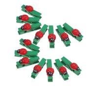 DECORNIJIA 30pcs Mini Wooden Ladybug Photo Clips with Secure Grip Decorative Memo Card Holders for Crafting Organizing and Displaying Photos Notes and Paper Small Mini Clothespins for Crafts