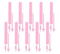 DECORNIJIA 30pcs Miniature Doll House Skis Poles Set Pink Mini Ski and Handle Props for Christmas Winter Decor Doll House Mini Skiing Accessories for DIY