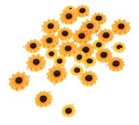 DECORNIJIA 30Pcs Resin Sunflower Charms Handmade Pendants for Jewelry Making DIY Bracelet Necklace Earrings Craft Accessories Small Medium Large