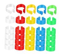 DECORNIJIA 30pcs Reusable Chicken Leg Rings Poultry Identification Bands with Vivid Colors for Ducks Hens Birds Foot Tags for Efficient Flock Management and Breeding