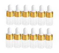 DECORNIJIA 30Pcs Transparent Glass Dropper Bottles Durable Refillable Essential Oil Containers with Press Liquid Pipettes for Travel Cosmetics