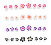 DECORNIJIA 32pcs Silicone Toe Separator Set Floral Design Decorative Pedicure Toe Spacers for Women Multi-color Gel Nail Separators for Toenail Stretching and Soft Spreading