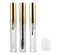 DECORNIJIA 3pcs 4ml Plastic Cosmetic Container Set Empty DIY Lip Gloss Bottle, Mascara Tube Steel Brush, and Eyeliner Storage Tube for Makeup Application