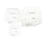 DECORNIJIA 3pcs Acrylic Sewing Ruler for Bowl Cozy Templates Quilting Rulers DIY Patchwork Mat Makers Lightweight Portable Craft Tools