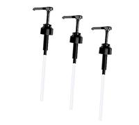 DECORNIJIA 3pcs Black Oyster Sauce Bottle Pump Dispensers with Hose Smooth Automatic Nozzle for Easy Squeezing PE Material Kitchen Supplies for Home and Restaurant Use