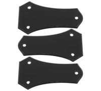 DECORNIJIA 3pcs Black Plastic Truss Rod Cover with Design for Electric Guitar Headstock Replacement Access Plate for DIY Repair and Neck Guitar Accessory for Improved Playability and Style