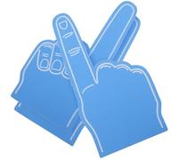 DECORNIJIA 3Pcs Blue EVA Foam Fingers Cheer Prop for Sports Events Comfortable Decorative Hand Accessories for Competitions Concerts and Parties