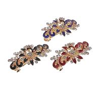 DECORNIJIA 3pcs Bridal Hairpins Hair Clips Wedding Hair Accessories for Women and Elegant Multi Peacock Design Suitable for Parties and Photography