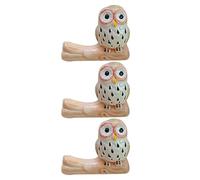 DECORNIJIA 3Pcs Ceramic Owl Chopsticks Holder Set Japanese Style Chopstick Rest Pillow Rack for Home Dining Table Cute Owl Design Ceramic Rest Holder 5.5×2.5×4.5Cm