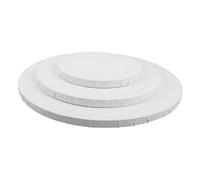 DECORNIJIA 3pcs Circular Cotton Canvas Panels with Fine Texture Blank Art Boards for Oil Painting Modern Round Stretched Frames for Students and Artists Easy Setup and Paint Retention