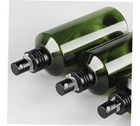 DECORNIJIA 3pcs Dark Green Portable Spray Bottles Press Type Dispenser for Travel Refillable Liquid Storage Container Mini Compact Eco Friendly Reusable
