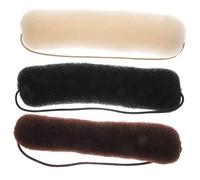 DECORNIJIA 3pcs Donut Hair Bun Makers Elastic Hair Curler Bun Shaper for Women Soft Supple Material for Daily Wear Sports Party Travel in Black Beige Coffee