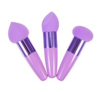 DECORNIJIA 3pcs Heart Shaped Travel Makeup Pens and Multipurpose Beauty Brushes for Women with Dry Wet Cosmetic Sponges, Cosmetic Makeup Tool Set for On-the-go Application