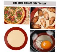 DECORNIJIA 3pcs Heat Resistant Round Silicone Cooking Mats Non-Stick Baking Sheets for Pizza Pastry Oven Microwave Use Reusable Kitchen Accessories