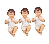 DECORNIJIA 3pcs Jesus Figurines Resin Christmas Nativity Statues Religious Home Decor for Faithful Families Christian Symbolism and Reflection