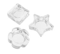 DECORNIJIA 3pcs Manicure Tool Star Flower Ice Cube Shaped Bowls for Gel Polish Mixing Brush Cleaner Nail Liquid Holder Manicure Supplies