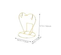 DECORNIJIA 3pcs Mug Tree Stand with Heart Shaped Design Compact Coffee Mug Drying Rack for Kitchen Countertop Golden Metal Holder for Secure Cup Organization for Spaces and Gift Giving