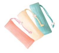 DECORNIJIA 3pcs Multi-layer Mesh Soap Bags with Drawstring for Shower and Bath Exfoliating Foaming Soap Pouches in Pink Green for Quick Bubble Creation and Easy Drainage