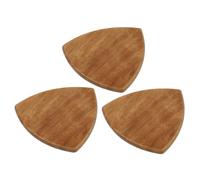 DECORNIJIA 3pcs Multipurpose Wood Guitar Picks Triangle Shape Instrument Plectrum Set Bass Guitar Accessories for Acoustic and Electric Players