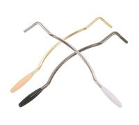 DECORNIJIA 3pcs Single Tremolo Arm Whammy Bar 5mm Threaded Metal Electric Guitar Bridge Arm Compatible with Strat Style Tremolo System, Guitar Accessory in Gold, Silver, and Black