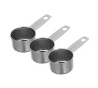 DECORNIJIA 3Pcs Stainless Steel Sauce Dipping Cups Measuring Spoons with Handle Design for Soy Sauce Condiment Containers for BBQ Family Gatherings and Restaurant Use