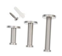 DECORNIJIA 3pcs Stainless Steel Wall Mount Hooks Heavy Duty Multi-Functional Clothes and Coat Hanging Hooks for Home with Smooth Rounded Design and Brushed Surface