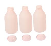 DECORNIJIA 3pcs Travel Toiletry Bottles Refillable Squeeze Dispenser Containers for Lotion Shampoo Skincare Compact Lightweight Round Design for Travel and Daily Use