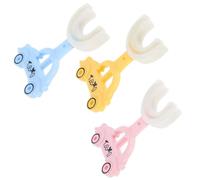 DECORNIJIA 3pcs U-Shaped Silicone Tooth Cleaner for Bite-Resistant Manual Toothbrush with Ergonomic Design Comfortable Grip Whole Mouth Cleaning